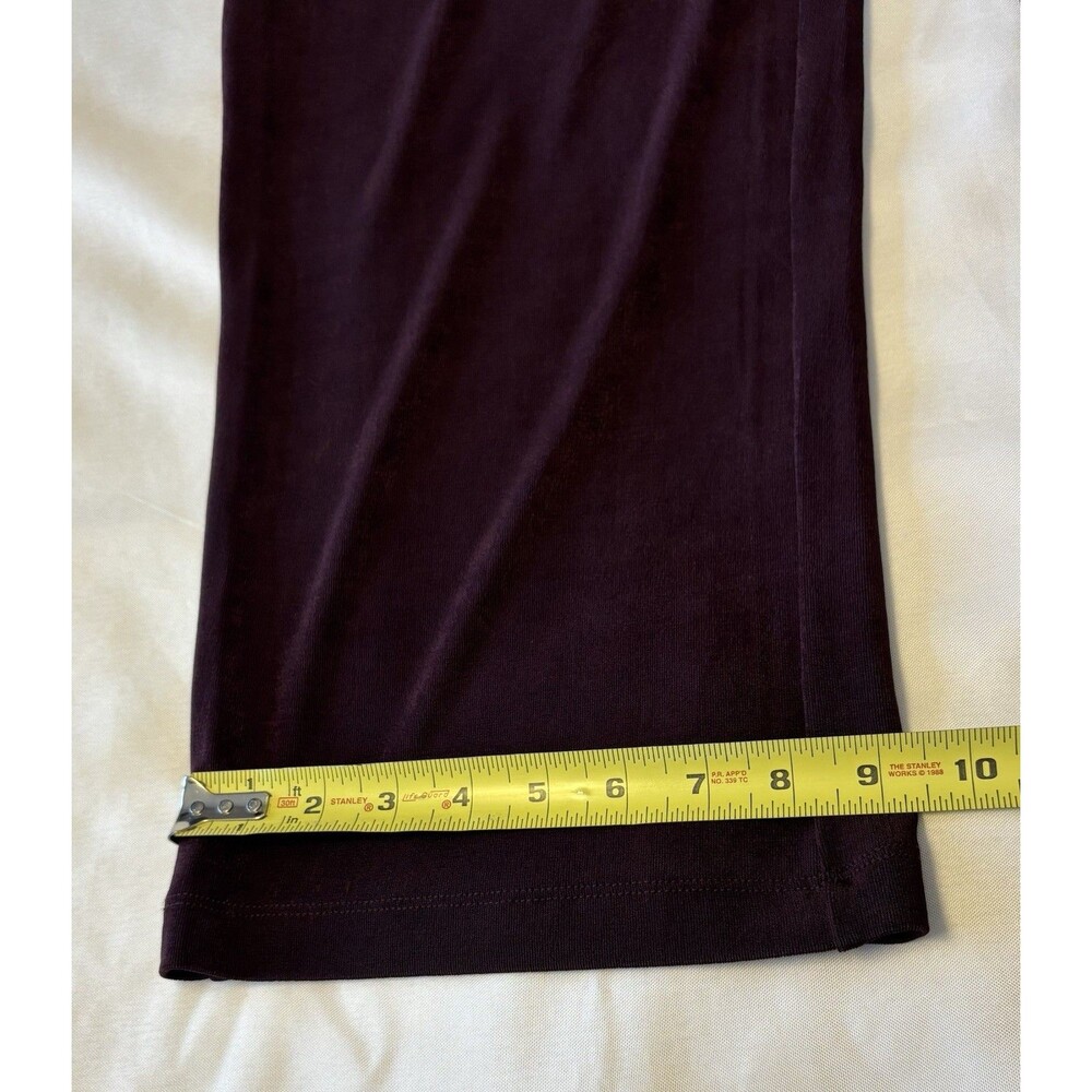 CHICO'S Travelers Dark Mulberry No Tummy Pant 3/XL Pull On Straight Leg Comfort - Picture 11 of 11